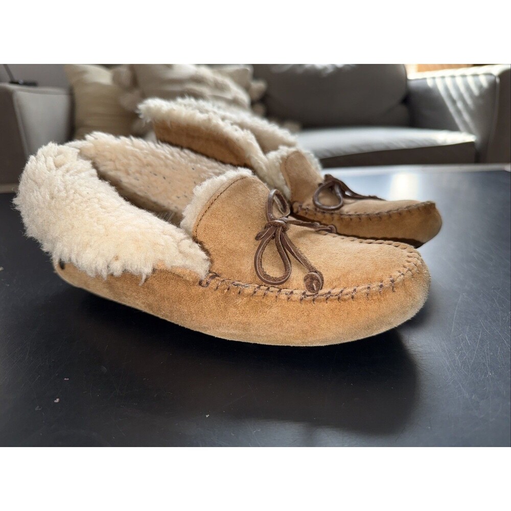 UGG ALENA BRILLIANT CHESTNUT SHEARLING MOCASSIN SLIPPERS US 6 / EU 37 / UK 4.5